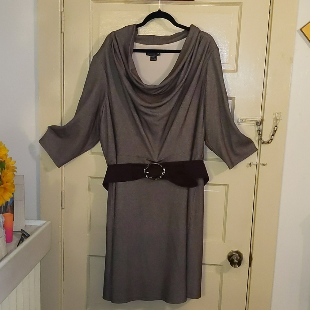 BOGO Jessica Howard 24W Belted Cowl Neck Dress